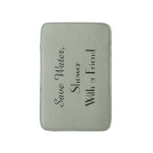 Trendy Desert Sage Save Water Funny Plush Bath Mat (Voorkant Verticaal)