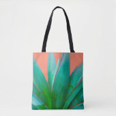 Trendy Desert Succulent Green Agave Tote Bag (Voorkant)