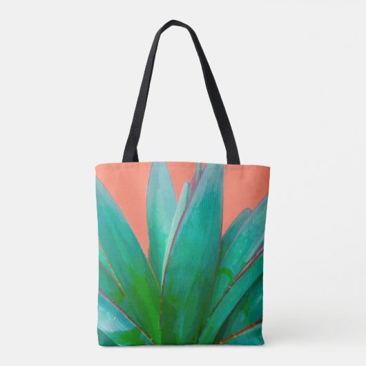 Trendy Desert Succulent Green Agave Tote Bag (Achterkant)