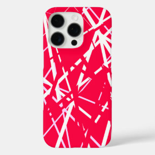Trendy Design on Red Background iPhone 16 Pro Hoesje
