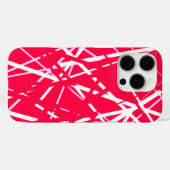 Trendy Design on Red Background Case-Mate iPhone Case (Achterkant (horizontaal))
