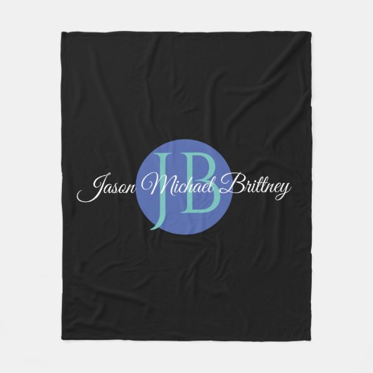 Trendy Design Personaliseer de naam en het monogra Fleece Deken (Voorkant)