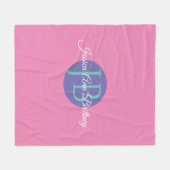 Trendy Design Personaliseer de naam en het monogra Fleece Deken (Voorkant (Horizontaal))