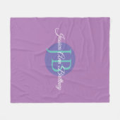 Trendy Design Personaliseer naam en monogram Fleece Deken (Voorkant (Horizontaal))