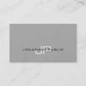 Trendy Design Stylish Monogram Simple Plain Luxury Visitekaartje (Voorkant)