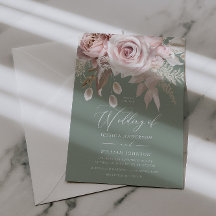 Trendy Designer Blush & Sage Trouwdag