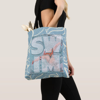 Trendy Designer Zwemmen Canvas tas