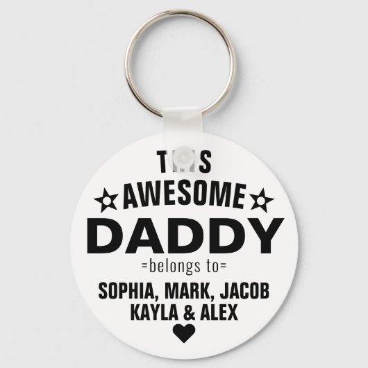 Trendy Deze Geweldige papa behoort tot Vaderdag Sleutelhanger (Voorkant)