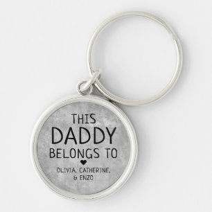 Trendy Deze papa behoort tot Vaderdag Grey Sleutelhanger