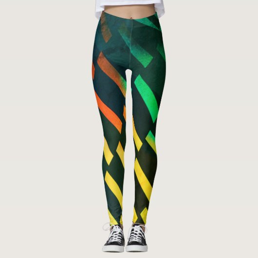 Trendy diagonaal - geometrisch leggings (Voorkant)
