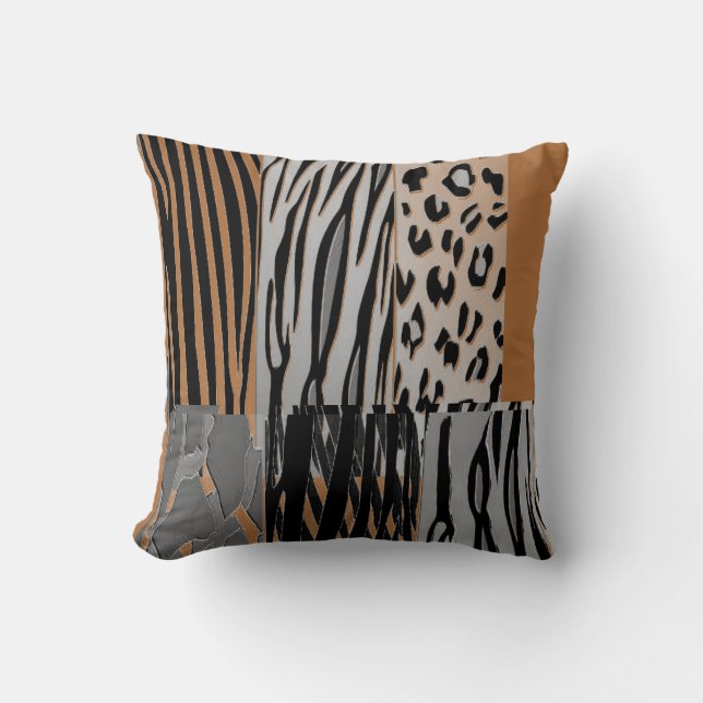 Trendy Dier Gedrukt Zebra Stripe Kussen (Voorkant)
