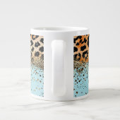Trendy Dierenprint Ontwerp Grote Koffiekop (Achterkant)