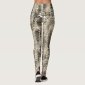 Trendy Dierenprint Snakeskin patroon Leggings (Achterkant)