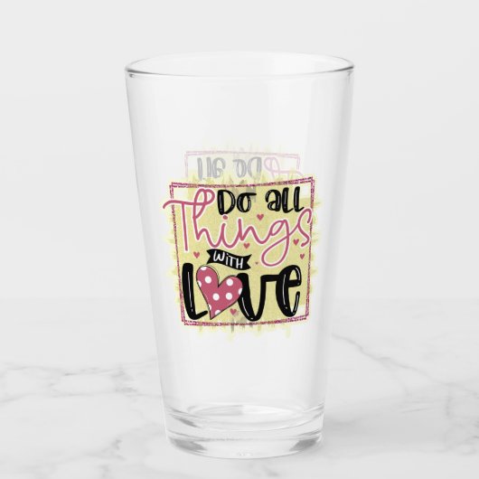 Trendy Dingen Love Valentijnsdag Glas (Voorkant)