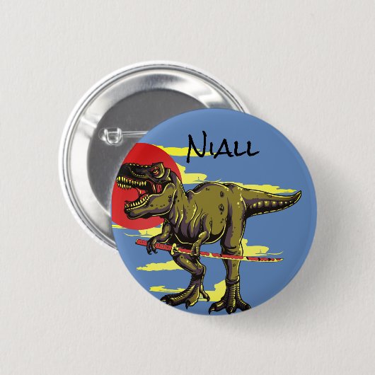 Trendy Dinosaur Ronde Button 5,7 Cm (Voorkant /achterkant)