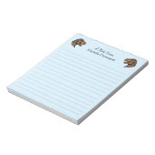 Trendy Dinosaur T-Rex Tyrannosaurus Blauw Notitieblok (Linkerzijde)