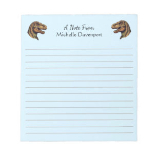 Trendy Dinosaur T-Rex Tyrannosaurus Blauw Notitieblok