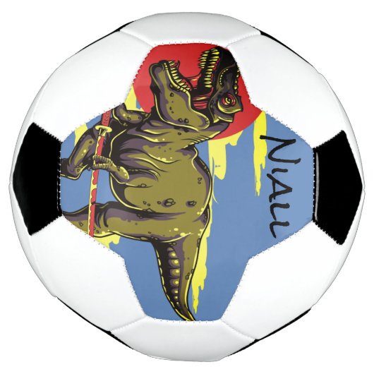 Trendy Dinosaur Voetbal (Gedraaid)
