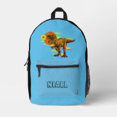 Trendy dinosaurus gepersonaliseerd bedrukte rugzak (Voorkant)