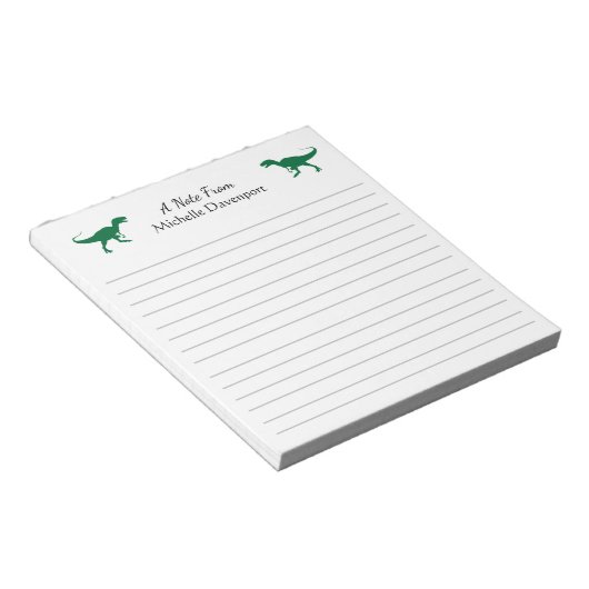 Trendy dinosaurus T-Rex Tyrannosaurus Notitieblok (Schuin)