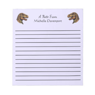 Trendy Dinosaurus T-Rex Tyrannosaurus Paarse Notitieblok