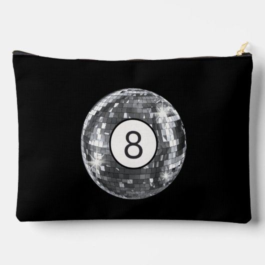 Trendy Disco 8 Ball Zwart en Zilver Girly Etui (Achterkant)