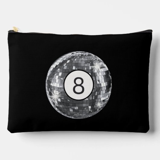 Trendy Disco Bal Kunst, Zwart en Zilver Retro Etui (Voorkant)