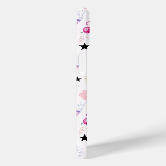Trendy Disco Celebration Party Seamless Pattern Case-Mate iPhone Case (Achterkant / Rechts)
