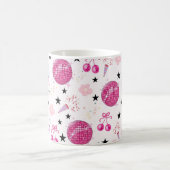 Trendy Disco Celebration Party Seamless Pattern Koffiemok (Center)