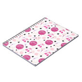 Trendy Disco Celebration Party Seamless Pattern Notitieboek (Linkerzijde)
