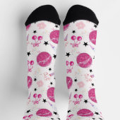 Trendy Disco Celebration Party Seamless Pattern Sokken (Top)