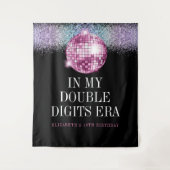 Trendy Disco dubbele cijfers tijdperk 10e verjaard Wandkleed (Voorkant)