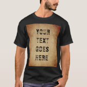 Trendy Distress Text Sjabloon Mannen Basic Black T-shirt (Voorkant)