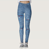 Trendy Distressed Look Denim Jeans Leggings (Voorkant)