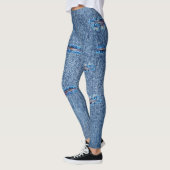 Trendy Distressed Look Denim Jeans Leggings (Links)