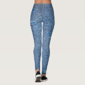 Trendy Distressed Look Denim Jeans Leggings (Achterkant)