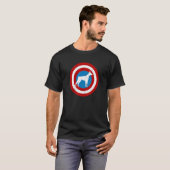 Trendy Dobermann Held Distressed Target T-shirt (Voorkant volledig)