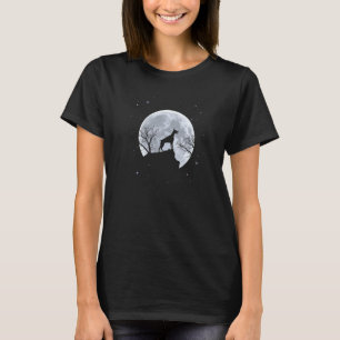 Trendy Dobermann Puppy Honden Silhouet En T-shirt
