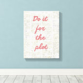 Trendy Doe Het Voor Het Verhaal Roze Krant Canvas Afdruk (Insitu (Houten vloer))