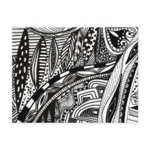 Trendy doedelen zwart wit cityscape patroon