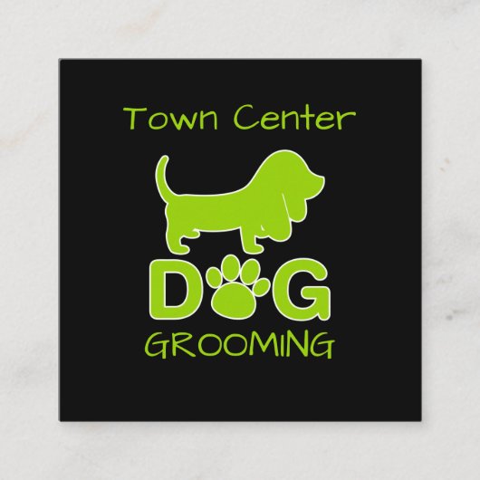 Trendy Dog Grooming Afspraak Visitekaartjes (Voorkant)