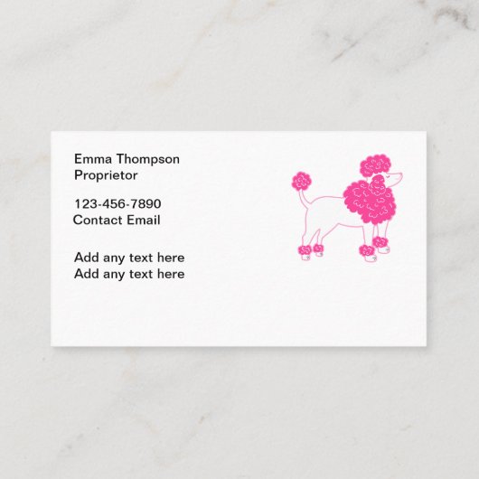 Trendy Dog Grooming Visitekaartje Design (Achterkant)