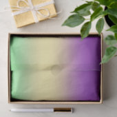 Trendy donker paarse lichtgele groene gradiënt tissuepapier (Geschenk)