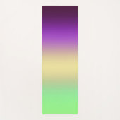 Trendy donker paarse lichtgele groene gradiënt yogamat (Voorkant)