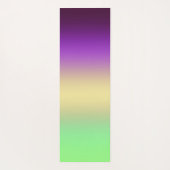 Trendy donker paarse lichtgele groene gradiënt yogamat (Achterkant)