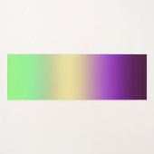 Trendy donker paarse lichtgele groene gradiënt yogamat (Voorkant (horizontaal))