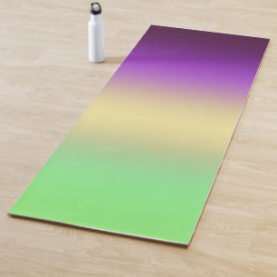 Trendy donker paarse lichtgele groene gradiënt yogamat