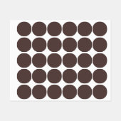 Trendy Donkere Mocha Bruin - Label (Vel)