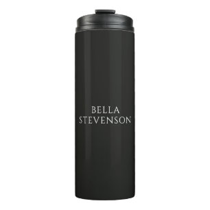 Trendy Donkergrijs Eenvoudig Minimalistisch Stijlv Thermosbeker