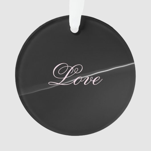 Trendy Donkergrijze Golf Liefde Trouw Calligrafie Ornament (voorkant)